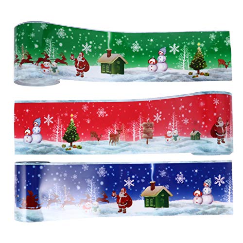 Milisten 3rolls Christmas Cake Collar Wraps Food Grade for Mousse Cupcakes and Desserts Festive Edge Decoration for Holiday Baking and Display