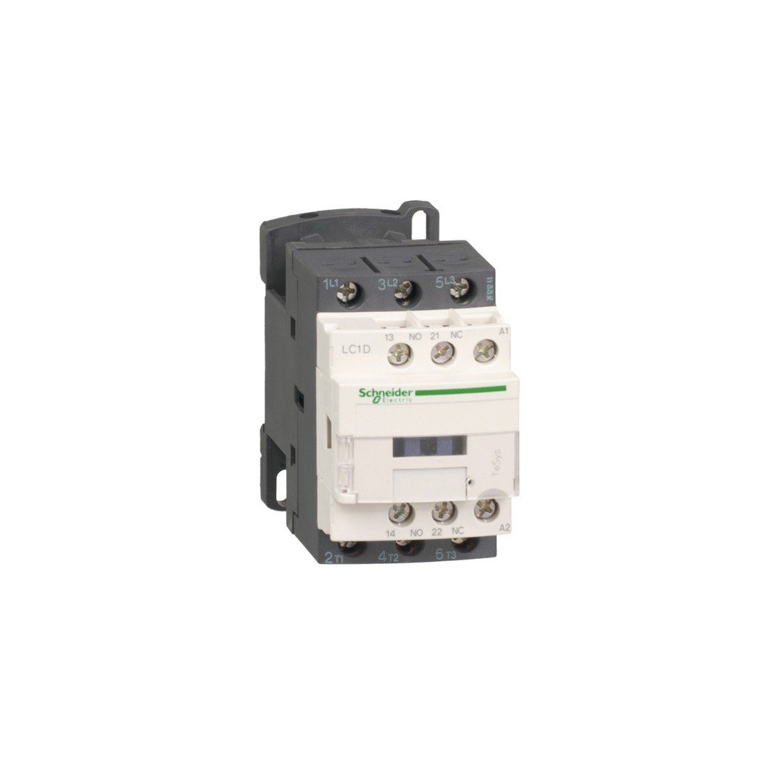 Schneider Electric, TeSys D contactor - 3P(3 NO) - AC-3 - <= 440 V 25 A - 24 V AC coil, LC1D25B7