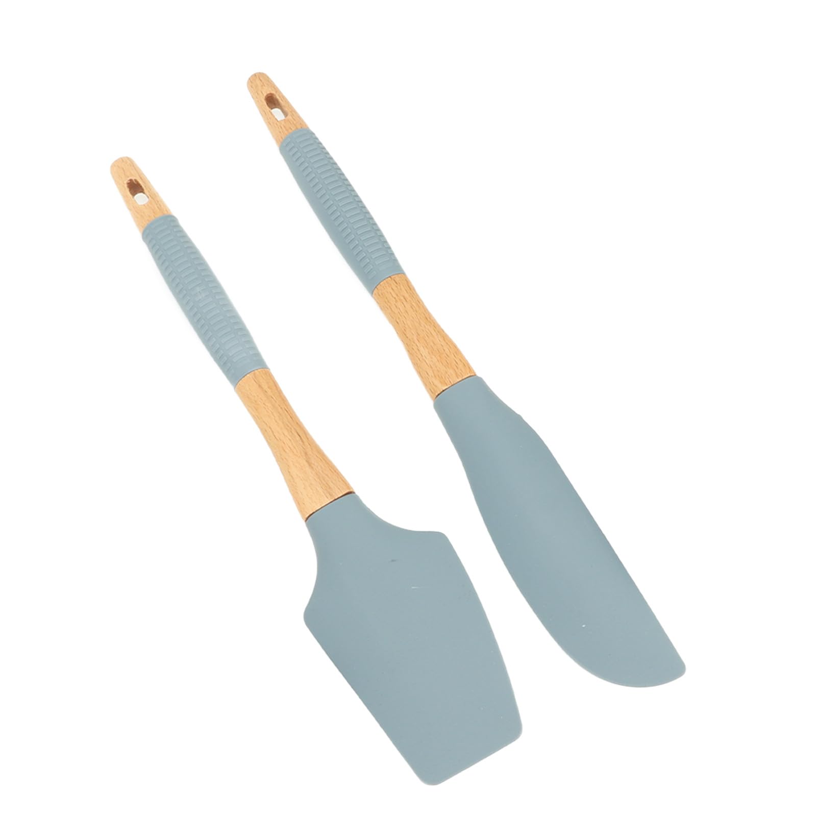 Ensemble d'ustensiles de cuisine en silicone, ensemble de 6 spatules d'ustensiles de cuisine avec manche en bois, ustensiles de cuisine, gadgets de cuisine pour la pâtisserie au
