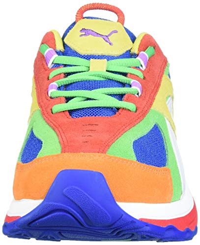 PUMA Puma Unisex-Adult Cell Speed Sneaker, White-Blazing Yellow-Andean Toucan, 4 M US