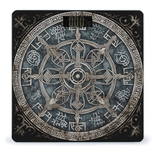 Báscula digital Helm of Awe para baño 26x26 cm vidrio templado miniatura 1