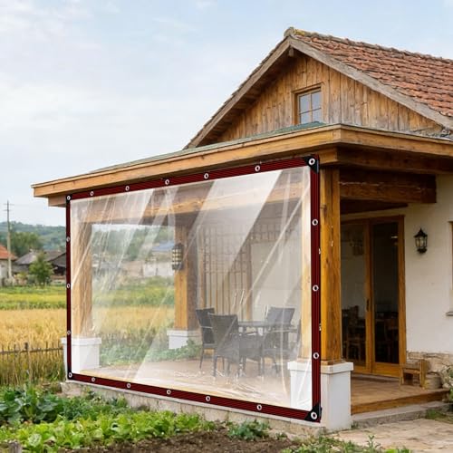 Lona impermeable para muebles de jardín transparente PVC resistente 2