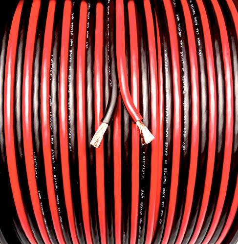 Sky High Car Audio 100' 14ga CCA Speaker Wire Red/Black