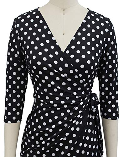 image for Berydress Women's Classic 3/4 Sleeve V Neck Sheath Casual Party Work F