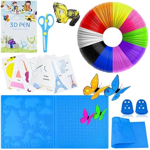 Set de accesorios para bolígrafo 3D, plantilla para bolígrafo de impresión 3D, filamento PLA para bolígrafo 3D, plantilla con 2 dedales y tijeras, accesorios para bolígrafos de impresión 3D para niños | Ya disponible en tu tienda friki favorita! En mundofriki.es! Set de accesorios para bolígrafo 3D, plantilla para bolígrafo de impresión 3D, filamento PLA para bolígrafo 3D, plantilla con 2 dedales y tijeras, accesorios para bolígrafos de impresión 3D para niños | Ya disponible en tu tienda friki favorita! En mundofriki.es!