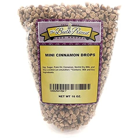 Mini Cinnamon Drops, Bulk Size, Baking Chips (1 lb. Resealable Zip Lock Stand Up Bag) Cover