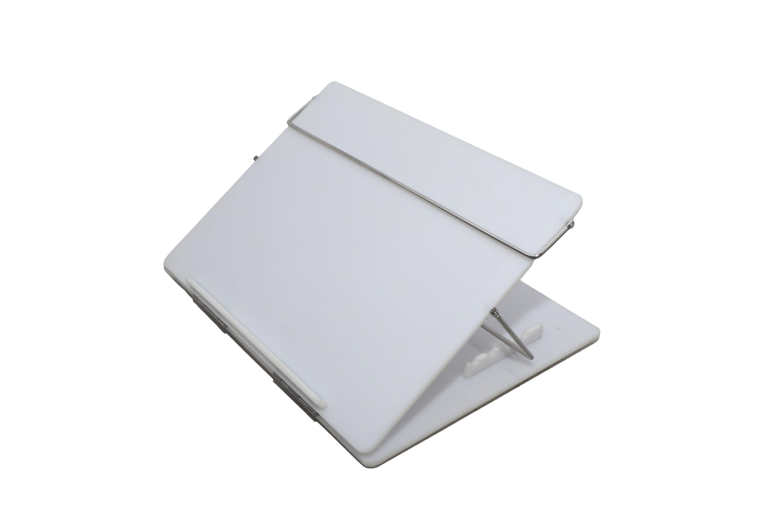 LUVYANSH Writing Table Top Elevator Writing Desk (P.S Sheets) 7m.m (Standard Size 15 * 21 Inches) Milky White Colour with Height Adjustable (Make in India)