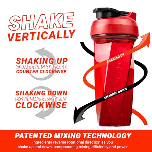 Image of HELIMIX 2.0 Vortex Blender Shaker Bottle Holds upto 28oz | No Blending Ball or Whisk | USA Made | Portable Pre Workout Whey Protein Drink Shaker Cup | Mixes Cocktails Smoothies Shakes | Top Rack Safe