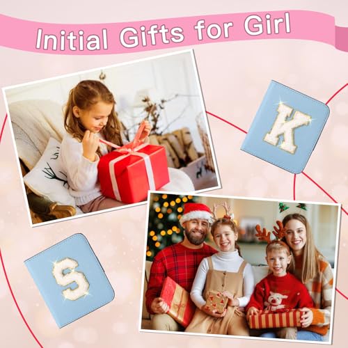 Image of RNIEGA Initial Wallet Women Small Teen Girl Gifts Trendy Stuff Girls Wallets Personalized Christmas Birthday Gift for Women Friends Daughter Granddaughter 6 7 8 9 10 11 12 13 Year Old Blue J