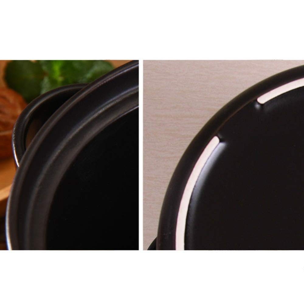 Casseruola in Terracotta, pentola per stufati, casseruola in Ceramica - Sicura e salutare, Antiaderente, Facile da Pulire - capacità 5 Litri_Arancione