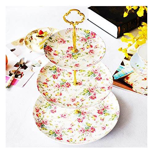 花柄3段ケーキスタンド 楽天市場】ケーキスタンド 2段 3段 セラミック おしゃれ 花柄