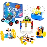 6 In 1 STEM Kits for Kids Crafts 6-8 8-12, Boys Gifts Toys for 6 7 8 Year Old Boy Birthday Gift Ideas, STEM Robotics Science Kits Activities Robot Building Age 8-10 9 10 11 12 13 14