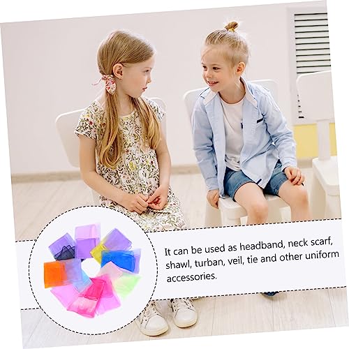 CLISPEED 30pcs Gradient Velour Scarf for Boys and Girls Lightweight Decorative Scarves for Kindergarten Performance Creative Mixed Silks for Activities3