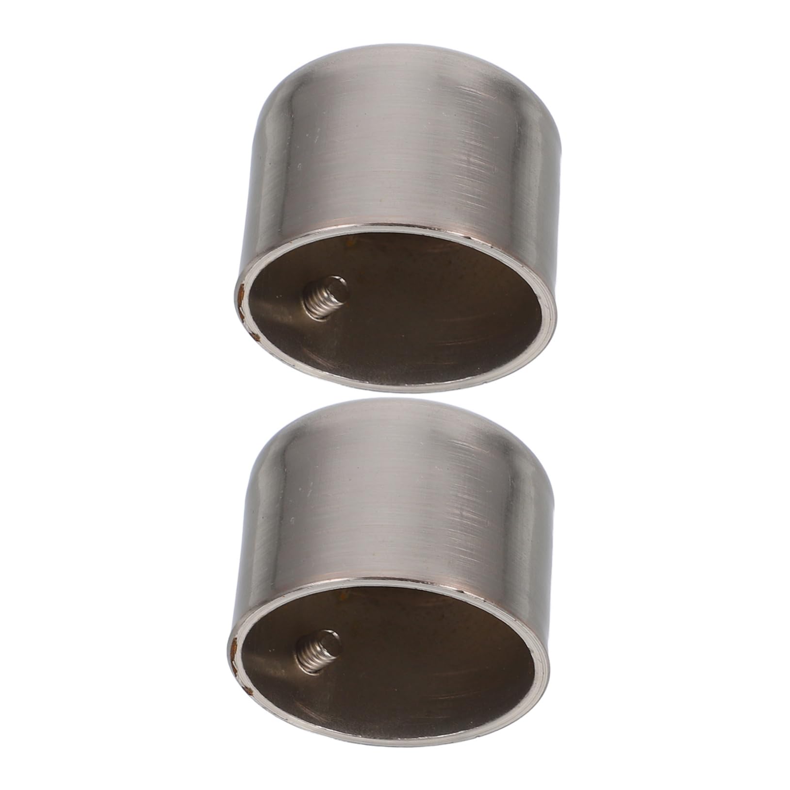 PRETYZOOM 2 PCS Decorative Curtain Rod Heads for Drapery Easy to Install Silver Finials Decorative Ends for Window Treatments