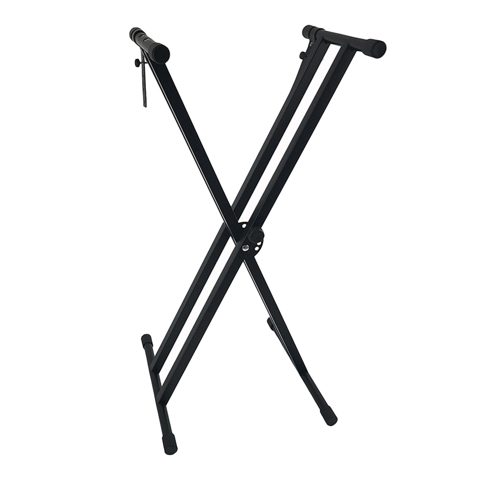 TISHITA Supporto per Tastiera Elettronica Stand Tastiera Organetto Regolabile Metallo Struttura Doppia Pieghevole Facile Da Trasportare Antiscivolo Adatto per