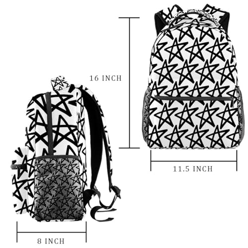 Sac de voyage décontracté motif étoiles dessin main multicolore - 2