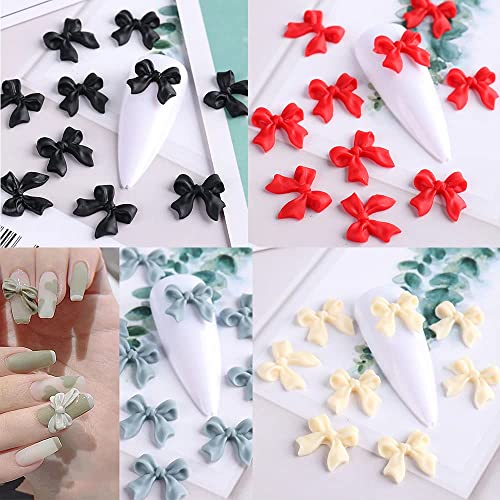 Butterfly Bow Nail Charms 140 Pcs 3D Nail Charms For Acrylic Resin Nails Diy Manicure Tips Decoration #TOP7