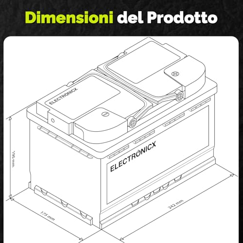 Electronicx Batteria Agm A Scarica Lenta 12V 80Ah C100 Edizione Camper – Sigillata, Senza Manutenzione, Resistente Alle Vibrazioni – Per Camper, Barca, Pannelli Solari, Sistemi Autonomi - 7