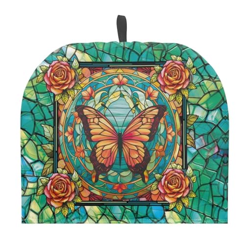 Image of Butterfly Tea Cozy for Teapot Insulated Rose Tea Pot Cozy Green Tea Pot Cozy for Keeping Warm Tea Cosy for Teapot Dust Protector