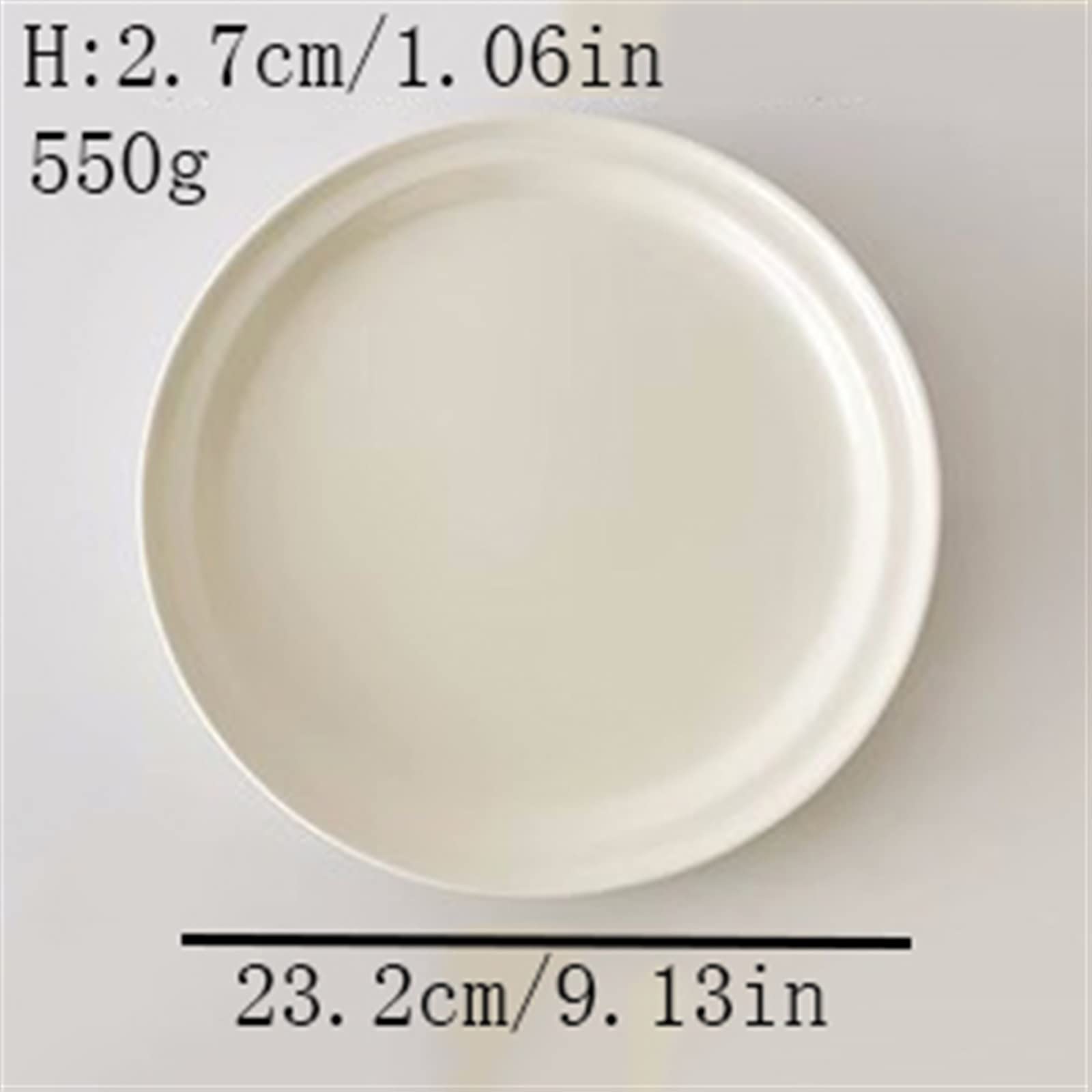 Talerze obiadowe biały talerz ceramiczny talerz domowy kuchnia restauracja kawiarnia talerz deserowy okrągły prosty talerz obiadowy jednolity kolor talerz talerze sałatkowe (rozmiar: M)