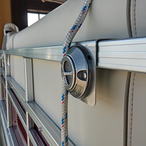 Quick Cleat Fender Clip For Pontoon Boats (2Ea), Heavy Duty (Stainless Steel) #TOP3