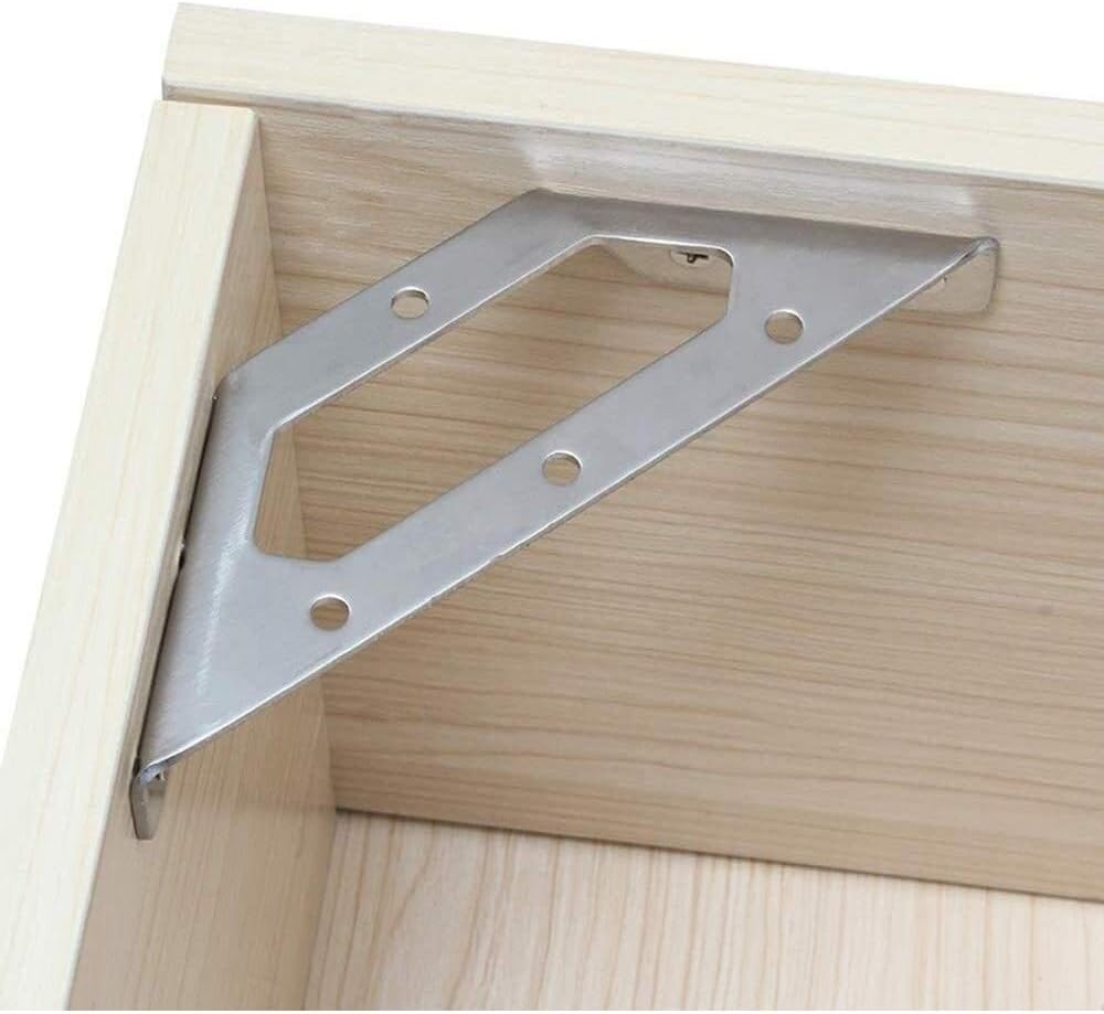 Floating Shelf Brackets Heavy Duty Metal Shelf Support Connector Bracket with Screws, Corner Braces 4 Pcs Stainless Steel Angle Brackets Angle Code Multi-Angle Joint Fastener (Size : Medium(245mm))