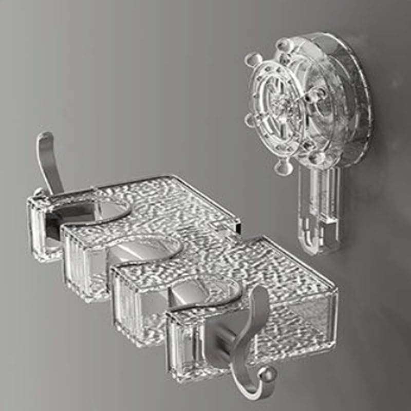 Rotary Rudder Suction Cup Shower Bracket Home Bathroom Fixing Tool Hole Free Toilet
