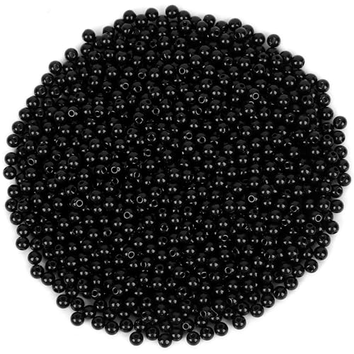 Perles d'espacement noires 6mm DECYOOL pour fabrication de bracelets perles intercalaires bijoux - 2