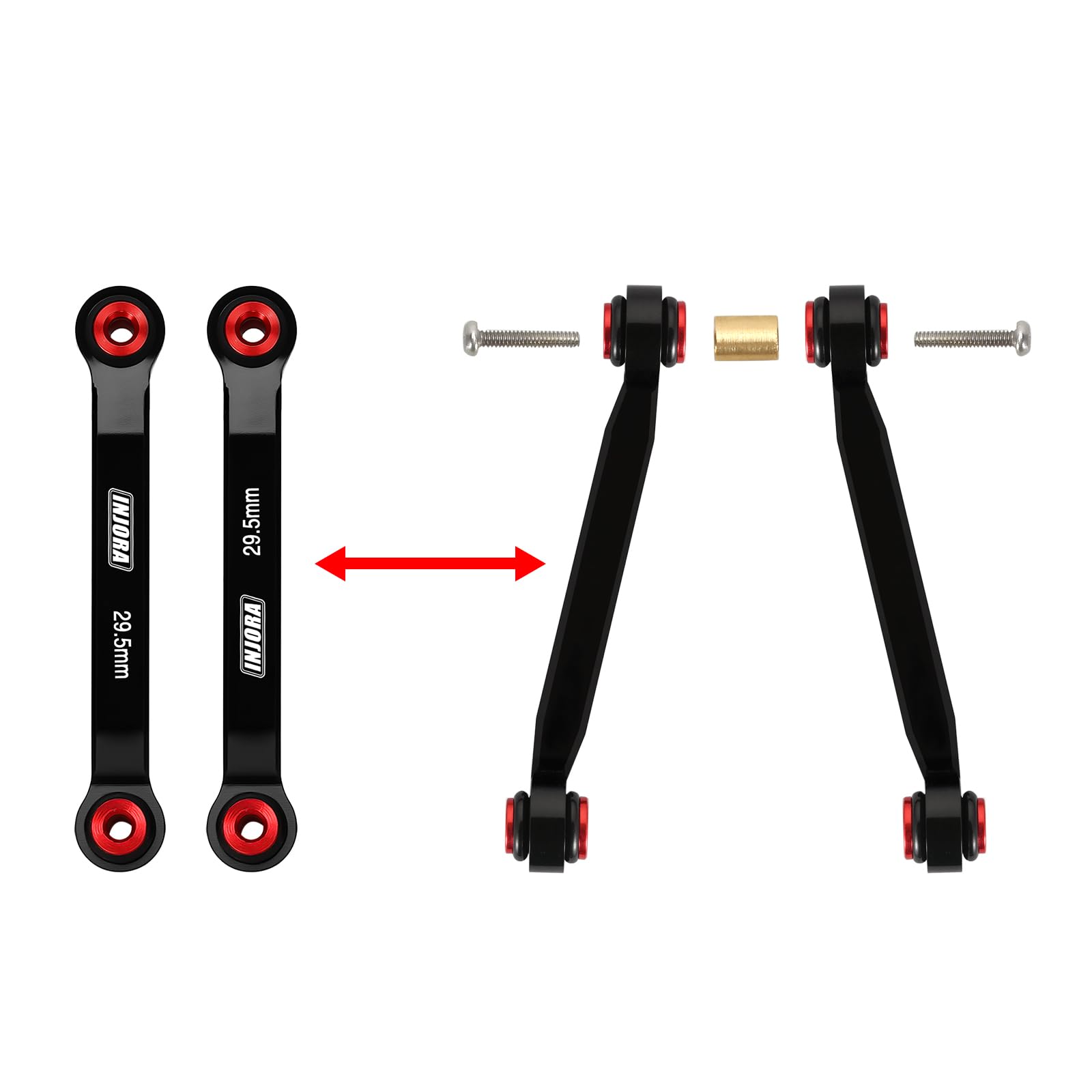 INJORA Lager-Set Für Axial SCX24 1/24 Crawler - 20 Stück Abgedichtete Stahllager, Inkl. 2x5mm, 3x6mm, 4x8mm