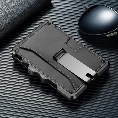 furid Smart Wallet For Men Slim: Rfid Minimalist Pop Up Wallets with Money Clip Metal Credit Card Holder - Gifts for Husband Father at Birthday Anniversary image 8