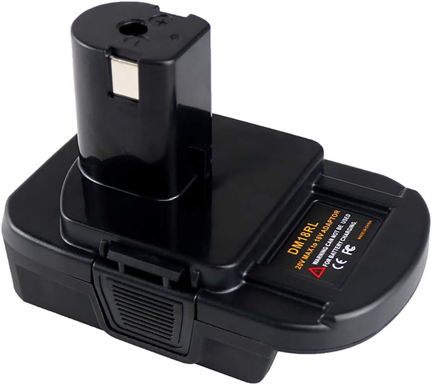Battery Adapter for Dewalt to Ryobi Battery Adapter, Convert Dewalt 20V Llithium Battery DCB205 DCB207 to Ryobi 18V One+Battery P107 P108, with 5V 2.1A(Max) USB Charge