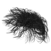 Natural Black Hair Toupee Wiglet Clip-in Hairpiece Curly Corn Perm Topper for Women Volume Enhancing Breathable Hair Replacement Covering Thinning
