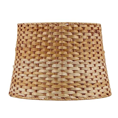 Image of Aspen Creative 32991, Handwoven Empire Spider Lamp Shade, Natural Banana Leaf, 13 inch Top x 16 inch Bottom x 11 inch Slant Height