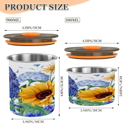 Envase hermético para café de acero inoxidable 500 ml miniatura 2
