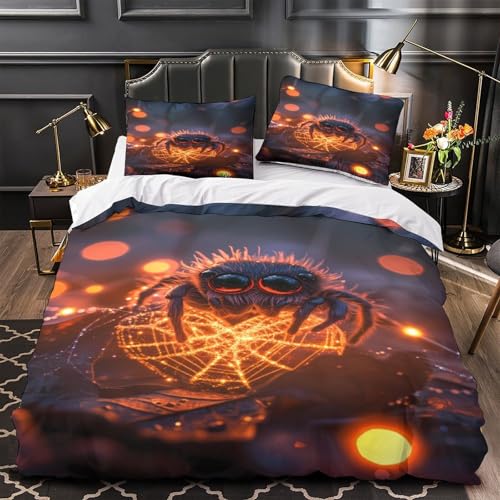 Housse de couette imprimé en 3D araignée d'Halloween premium - 2