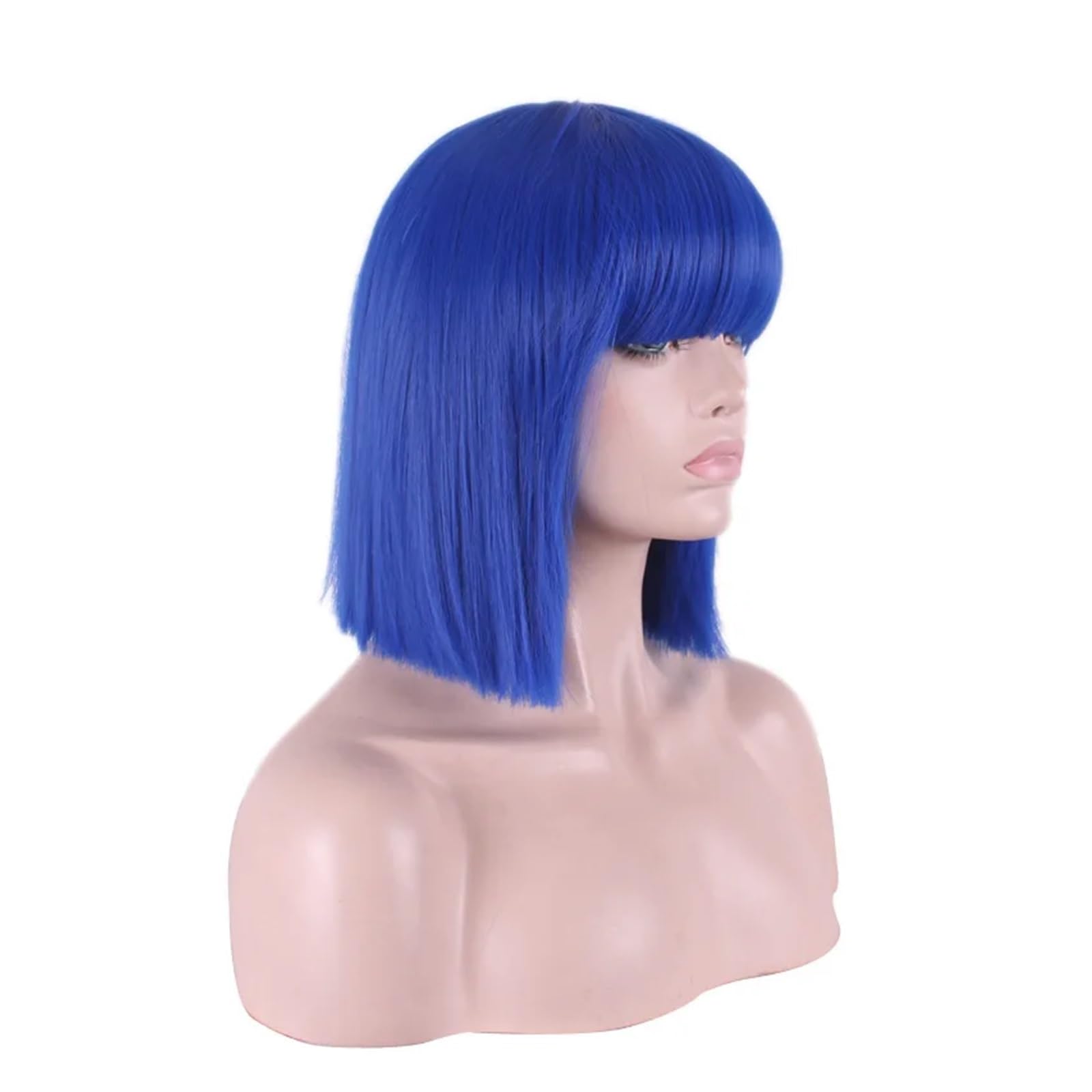 Parrucca 1pc capelli corti lisci Bob signore sintetico copricapo completo stile for principessa