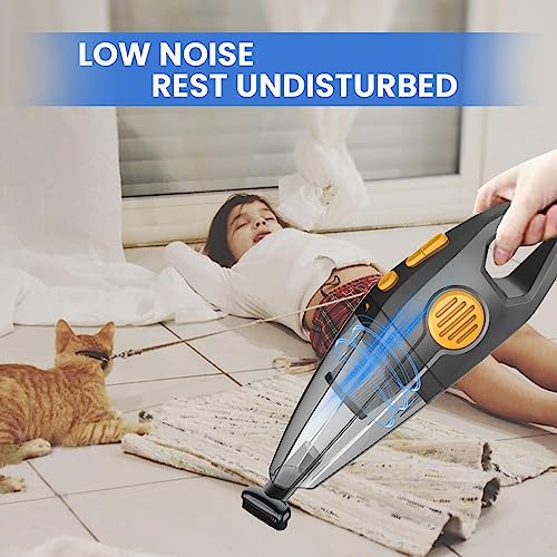 Atopskins Handheld Vacuum Cordless, Car Vacuum 10000Pa Strong Suction Portable Vacuum, Car Vacuum Cleaner High Power, Hand Held Mini Vacuum, 45 Mins Runtime For Car, Home And Pet Hair(Gray & Black) #TOP4