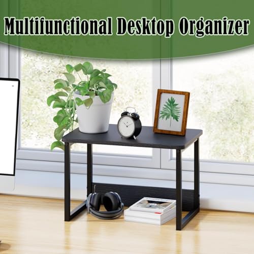 Image of MTANK Heavy Duty Desktop Printer Stand with Storage - Multi-Purpose Shelf Organizer for Home Office, Under Desk Small Printer Table for Copier, Scanner & Fax Machine (Black)