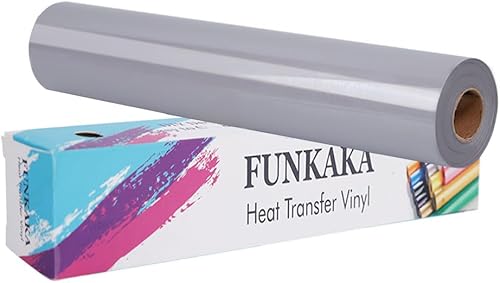 Miniatura 7 de FUNKAKA Rollos de vinilo HTV  Vinilo de transferencia de calor de 12 x 40 pies, vinilo blanco HTV para Cricut & Silhouette Cameo  Fácil de cortar y