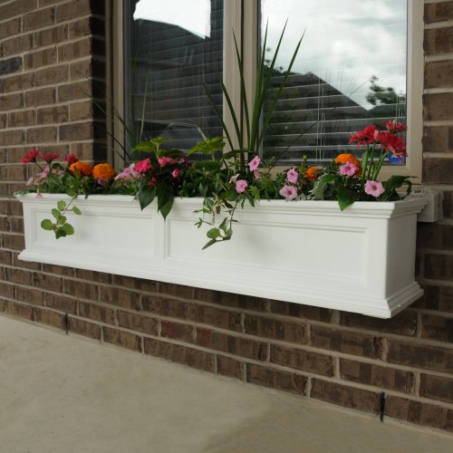 Mayne 5824W 5824-W Fairfield Window Box, 5-Foot, White #TOP1