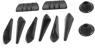 A ABSOPRO 10 in 1 Rubber Plastic Automobile Wind Noise Reduction Fin Set Pillar Mirror Black Item Replacement