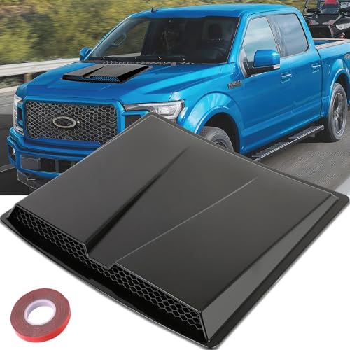 DREAMOTOR Hood Scoops For Cars, Universal Hood Scoop Vents, Automotive Hood Scoops for Trucks Compatible with F150 F250 F350 GMC Sierra 1500 2500 Dodge Ram 1500 2500 Toyota Tundra Jeep Wrangler