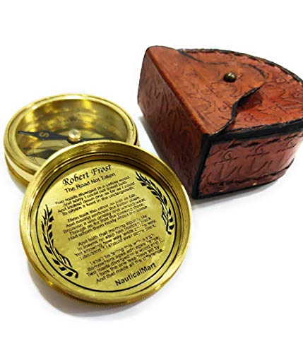 Brújula de Bolsillo Náutica de Latón con Estuche miniatura 3