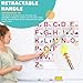 Bagentry 8 Pcs Teacher Pointer Stick for Classroom Extendable Pointer Finger Telescoping Hand Pointer Retractable Pointing Stick Reading Aid for Presentation Whiteboard (8 Colors)