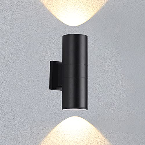 WANQINV Luminaire Mural extérieur cylindrique Minimaliste Appliques murales extérieures Applique Murale intérieure individuelle 3000K 10W Lampes murales Veilleuse Couloir Escalier Décoration Murale Cover