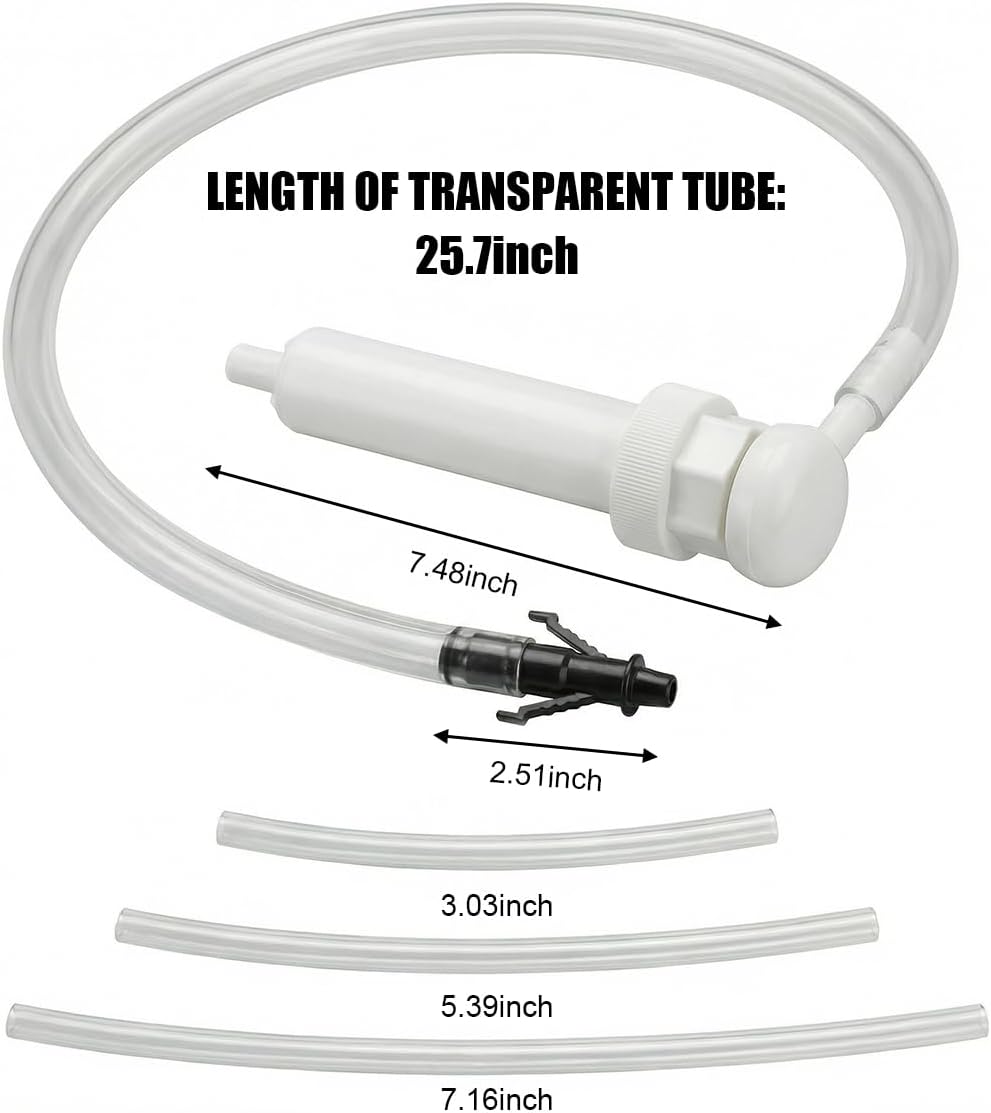 30cc Car Fluid Transfer Pump, Hand Pumps for Gallon Bottles & Wide Mouth Quart Bottles, Automotive Transmission Fluid Pump Transfers Gear Oil, Antifreeze and Differential Fluids (White)
