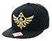 Nintendo Legend of Zelda-Triforce Snapback- One Size Fits Most Zelda Black