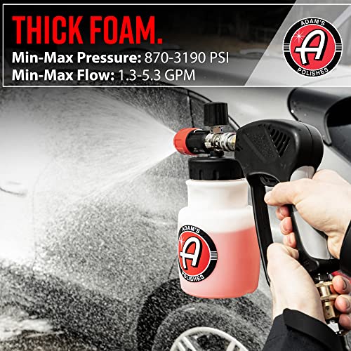 Adam's Premium Foam Cannon - Custom Snow Foam Cannon Soap Sprayer For Car Wash | Sprayer Cannister For Pressure Washer #TOP3