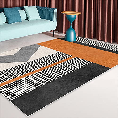 Tapis extérieur enfant orange noir et blanc tapis de sol bébé - 2