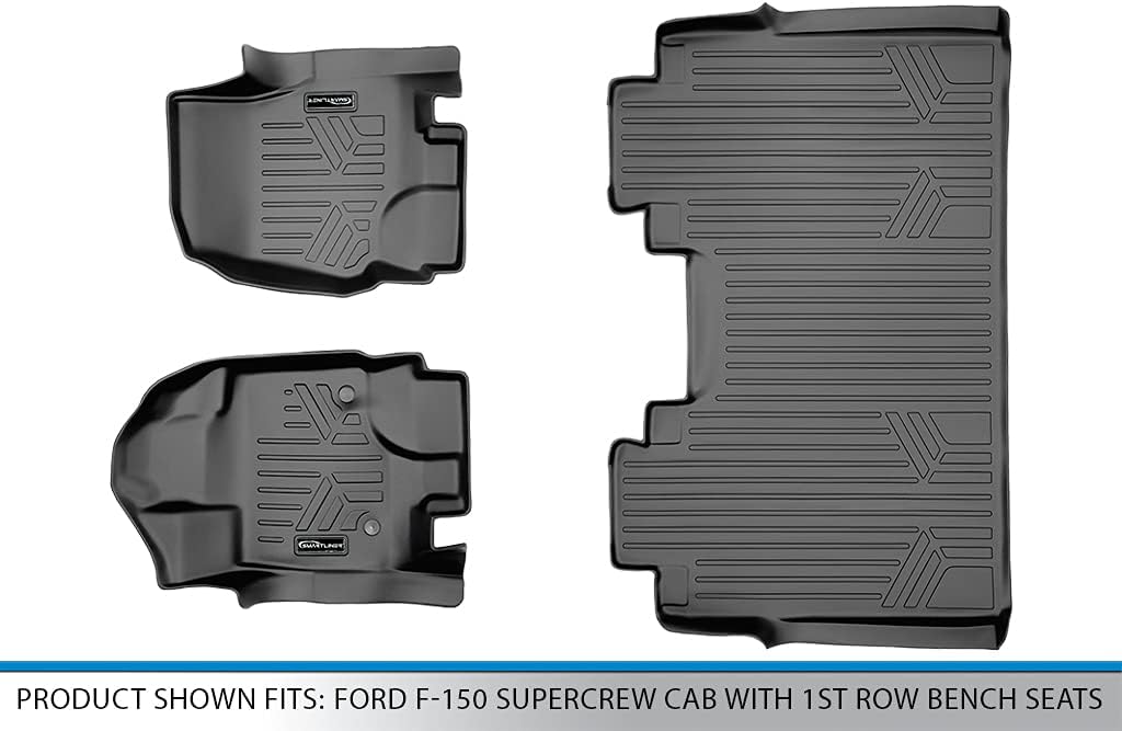 MAXLINER Floor Mats 2 Row Liner Set for 2015-2025 Ford F-150